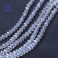 20strands Electroplate Glass Beads Strands AB color Faceted Rondelle Clear AB 3.5-3.8x3mm Hole: 0.4m
