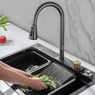 Inox 304 1 Stainless Steel Sink With Nano Gray Coating Nozzle Draco S1176NXV