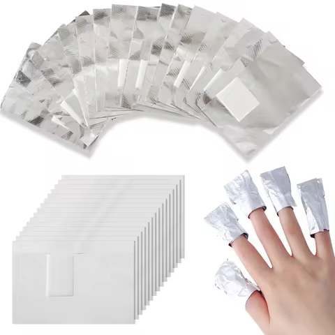100Pcs Bag Aluminium Foil Nail Art Soak Off Polish Nail Removal Wraps Towel Gel Remover Manicure Too