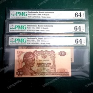Paket Uang Kuno  Sudirman Rp.10 PMG 64