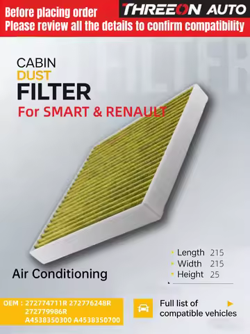 WESTGUARD Activated Carbon Cabin Filter For SMART FORTWO 0.8 1.0 (451,M132) FORFOUR 0.9 1.0 (453,M28