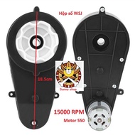 Động cơ xe điện trẻ em WSJ Rs 550 12v 15000rpm kèm giắc cắm cho ôtô xe máy điện trẻ em mô tơ 550- 12