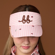 Picnic Gingham Visor Hat หมวกไวเซอร์ - Peachy Pink