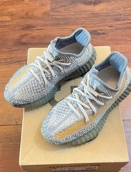 全新有盒adidas originals Yeezy Boost 350 V2 "israfil" 織物運動舒適 低幫休閒鞋 男女同款 灰藍