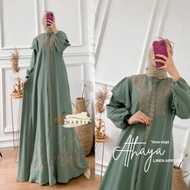 dress gamis bordir athaya maxy gamis airflow tebal adem by nabtik