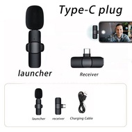 JUFOSIEN Wireless Microphone 2.4Ghz Mic Clip On Wireless 20KHZ Microphone Clip On Wireless 9MS Micro