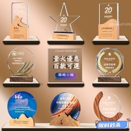 New Style [Customization] Solid Wood Crystal Trophy Trophy Customized Trophy Customized Customized G