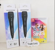 (全新送MIC袋+咪衛生套) NS Switch 超級歌聲 Let's Sing 2021 ( 雙麥克風套裝, 行貨中文版 ) - 首度收錄 梅艷芳 & 鄭秀文 & 陳奕迅 & 楊千嬅 & 王菀之 等