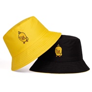 Embroidered Yellow Duck Foldable Fisherman Hat Unisex Outdoor Sun Hat Street Rapper Hip Hop Hat Buck