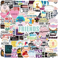 100PCS Cute Friendship Stickers Collection, Perfect for Personalizing Your Belongings with Fun and I