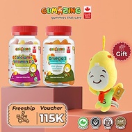 [Voucher 115K] Combo 2 hũ kẹo dẻo dinh dưỡng Gumazing Gummy Vitamin D3 &amp; Canxi + Omega-3 hỗ trợ sức khỏe xương khớp và não bộ dành cho bé