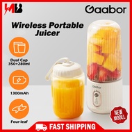 [NEW] Gaabor Wireless Portable Juicer Mini Personal Blender 6 Blade Dual Cup (350ml+280ml) Fruit Jui