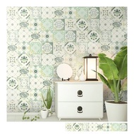 復古花磚壁貼 BW款 歐風自黏壁紙 瓷磚牆貼 磁磚貼紙 踢腳線 防水