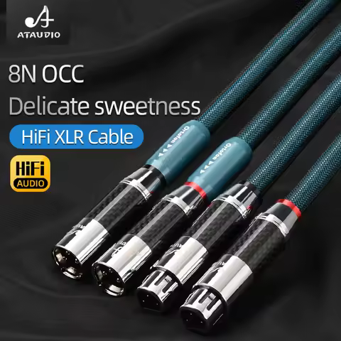 Ortofon HiFi XLR Audio Cable Hi-end 8N OCC Silver-plated 2XLR Male to 2XLR Female Balanced Adapter W