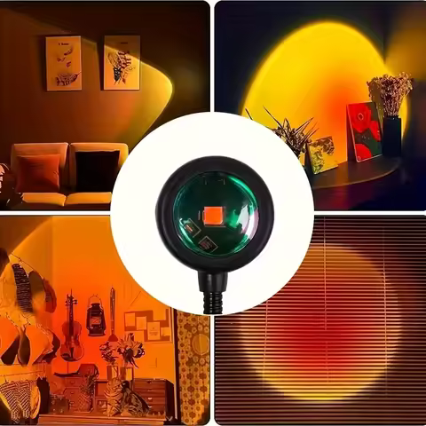 Sunset Atmosphere Lamp, Night Light, Bedside Lamp, Sunset Lamp for Photography, Bedroom Sunset Lamp,