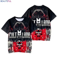 New Cult of the Lamb T-Shirt Cartoon Game 3D Printing Street Clothing Men Women Casual Fashion Overs