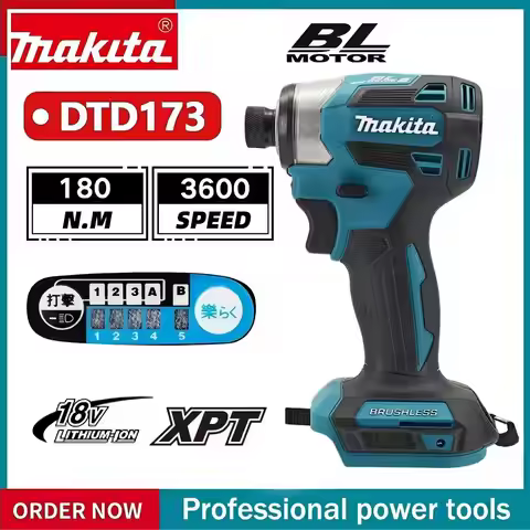 Makita DTD171 Brushless Cordless Impact Driver 18V with LED WorkLight Rechargeable Screwdriver Drill