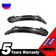 AQ8C 2Pcs Yellow Dynamic LED Turn Signal Lights Rearview Mirror Indicator Blinker Repeater For Audi 