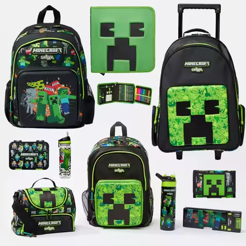 In Stock Minecrafttd Branded Creeper School Bag For Boys Elementary School Students Children's Backp