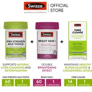 Swisse Ultiboost Self-Care Partners: Milk Thistle & Fibre Cleanse, Bright Skin+