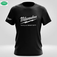 （JING) Milwaukee Power Tools T-Shirt Microfiber Quick Dry Premium Cotton Tees