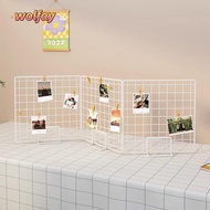 YOLANDA Storage Rack, Grid with Base Display Rack, Creative Grid Frame Metal Jewelry Booth Rack For 