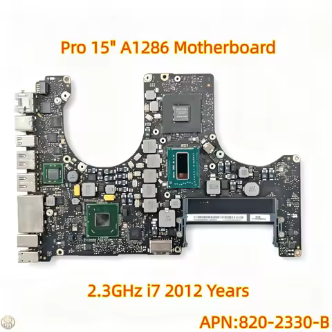 Tested Original A1286 Motherboard For MacBook Pro 15" A1286 Logic Board 2.3GHz i7 CPU 2012 Year 820-