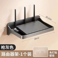路由器放置架免打孔光貓wifi機上盒置物架客廳攝像頭監控支架壁掛