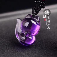 Hvg Amethyst Fox Pendant Help Marriage Peach Blossom Fox Fox Necklace Keychain