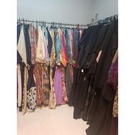 Bale Abaya Jalabiya 10kg Gred  A+Premium(MIX) prelove dubai borong Black Abaya