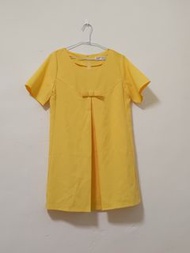 黃色長版洋裝