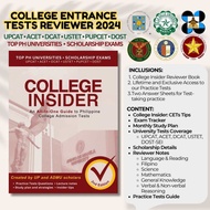 [New] College Reviewer UPCAT ACET DCAT COLLEGE ENTRANCE EXAM CETS 2024 REVIEWER