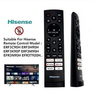 Replacement For HISENSE ANDROID SMART TV REMOTE CONTROL (ERF3H90H) Without Voice Function.
