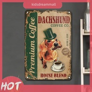 [KidsDreamMall.my] Top Hat Dachshund Vintage Metal Tin Sign Decorative Tin Sign Art Plaque Poster fo