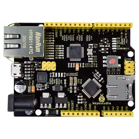 Keyestudio W5500 ETHERNET DEVELOPMENT BOARD DEVELOPMENT SHIELD For Arduino DIY Project (WITHOUT POE)