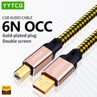 YYTCG 2FT3FT5FT HIFI USB DAC Cable A-B Alpha 6N OCC Digital AB Audio A to B high End