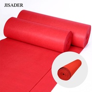 [JISADER] Red Carpet Aisle Runner Rug Party Polyester Celebration Runner Nonslip Event Carpet DIY Fa