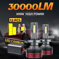 H1 H7 H11 LED Headlight 9005 9006 9007 H13 H4 LED Conversion Kit Hi/Lo Beam 30000LM 6000K Cool White