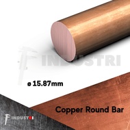 QUALITY AS Tembaga 15.87mm(5/8 inch) | Copper Rod Bar | harga per 1mm