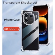 Shockproof Airbag Case For iQOO 12 Pro 12Pro iQOO12 iqoo12Pro iq00 5G 2023 Phone case Soft Silicone 