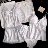 pakaian tidur lacy baju seksi menggoda su Serbuk krim suspender baju tidur pendek wanita Xia Bingsi 