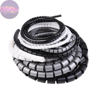 HabitatPort 2m Cable Organizer Flexible Spiral Cable Wire Protectorputer Cord Protective Tube Clip O