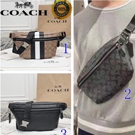 Original Coach new waist bag men fashion zipper chest bag large capacity crossbody backpack men back