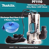 Makita PF1110 Submersible Pump for Dirty Water 1.5HP (1-9/16″) 1,100W ( Stainless Body ) with Sunny 