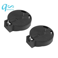2 Pcs CR2450 Coin Cell Button Battery Socket Holder Case 2 Pins Black