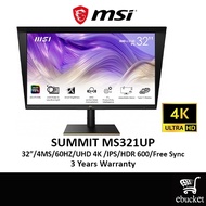 MSI Summit MS321UP Professional Monitor 4K Ultra HDR600 For Designer Support Adobe AutoDesk Maya 3ds