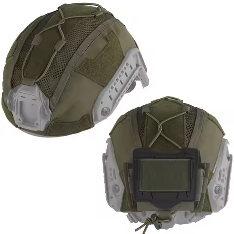 Gen 4th Tactical Helmet Cover Camo Style Ops-Core FAST High-Cut Helmet Cloth with NVG Battery Pouch