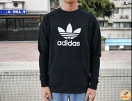Adidas 大學T 黑色 Trefoil Crew Sweatshirt 愛迪達 衛衣 長袖 三葉草 CW1235