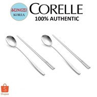 CORELLE Coordinates Spoon &amp; Chopsticks 2 Piece Set Color Laser Plum