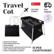 Two Tier Travel Crib Cot Playpen Foldable Portable Lightweight Compact Bassinet Baby Bjorn